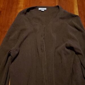 Croft And Barrow Brown Cardigan